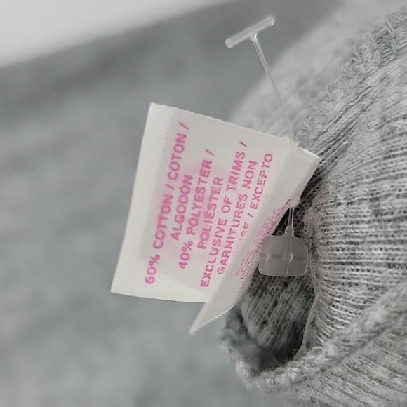 Victoria's Secret Pink Gray 3/4 Sleeve Ribbed Shirt Size Medium - Picture 10 of 10